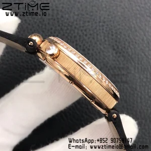 Breguet  Reine de Naples 8918BR/58/864 D00D RG ZF 1:1 Best Edition White MOP Dial Diamonds Bezel on Black Fabric Strap A537 V2 - Super Clone Watch | 1:1 Best Version