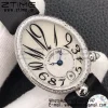 Breguet Reine de Naples 8918BB/58/864/D00D SS ZF 1:1 Best Edition White MOP Dial Diamonds Bezel on Black Fabric Strap A537 V2 - Super Clone Watch | 1:1 Best Version