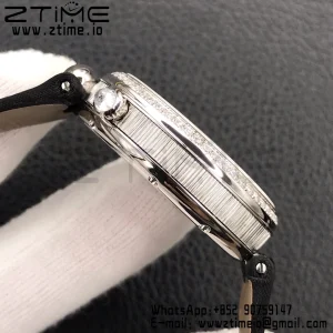 Breguet Reine de Naples 8918BB/58/864/D00D SS ZF 1:1 Best Edition White MOP Dial Diamonds Bezel on Black Fabric Strap A537 V2 - Super Clone Watch | 1:1 Best Version