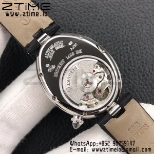 Breguet Reine de Naples 8918BB/58/864/D00D SS ZF 1:1 Best Edition White MOP Dial Diamonds Bezel on Black Fabric Strap A537 V2 - Super Clone Watch | 1:1 Best Version