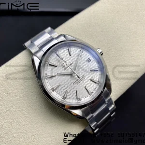 OMEGA Aqua Terra 150M SS VSF 1:1 Best Edition White Wave Textured Dial on SS Bracelet A8500 Super Clone - Super Clone Watch | 1:1 Best Version
