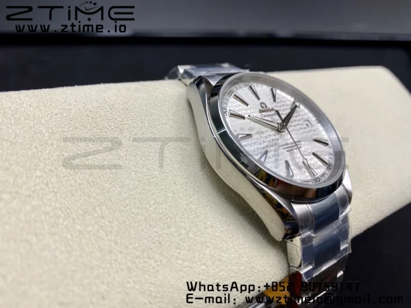 OMEGA Aqua Terra 150M SS VSF 1:1 Best Edition White Wave Textured Dial on SS Bracelet A8500 Super Clone - Super Clone Watch | 1:1 Best Version