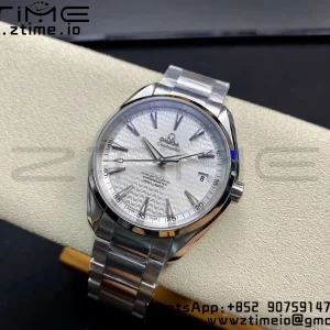 OMEGA Aqua Terra 150M SS VSF 1:1 Best Edition White Wave Textured Dial on SS Bracelet A8500 Super Clone - Super Clone Watch | 1:1 Best Version
