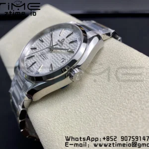 OMEGA Aqua Terra 150M SS VSF 1:1 Best Edition White Wave Textured Dial on SS Bracelet A8500 Super Clone - Super Clone Watch | 1:1 Best Version