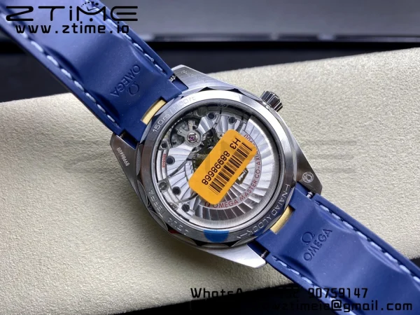 OMEGA Aqua Terra 150M Master Chronometers VSF 1:1 Best Edition White Dial on Blue Rubber Strap A8900 Super Clone - Super Clone Watch | 1:1 Best Version