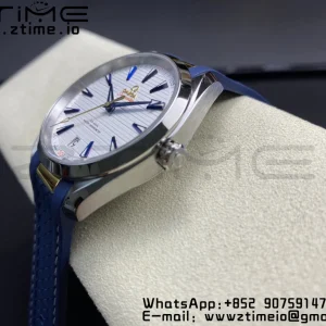 OMEGA Aqua Terra 150M Master Chronometers VSF 1:1 Best Edition White Dial on Blue Rubber Strap A8900 Super Clone - Super Clone Watch | 1:1 Best Version