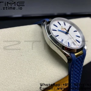 OMEGA Aqua Terra 150M Master Chronometers VSF 1:1 Best Edition White Dial on Blue Rubber Strap A8900 Super Clone - Super Clone Watch | 1:1 Best Version