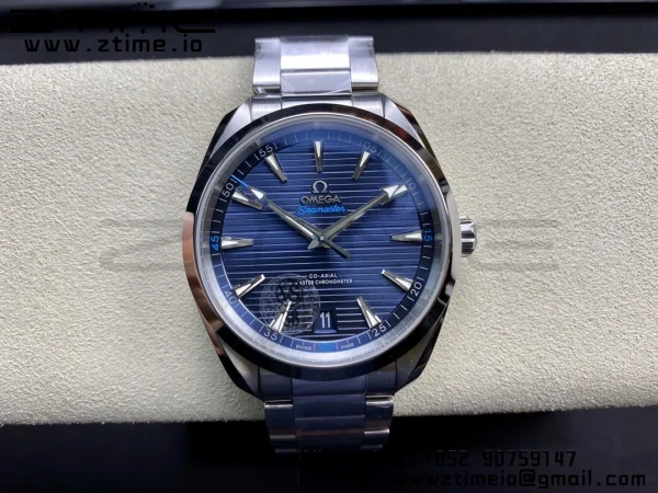 OMEGA Aqua Terra 150M Master Chronometers VSF 1:1 Best Edition Deep Blue Dial Silver Hand on SS Bracelet A8900 Super Clone - Super Clone Watch | 1:1 Best Version