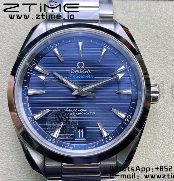 OMEGA Aqua Terra 150M Master Chronometers VSF 1:1 Best Edition Deep Blue Dial Silver Hand on SS Bracelet A8900 Super Clone - Super Clone Watch | 1:1 Best Version