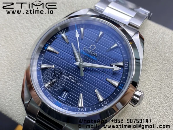 OMEGA Aqua Terra 150M Master Chronometers VSF 1:1 Best Edition Deep Blue Dial Silver Hand on SS Bracelet A8900 Super Clone - Super Clone Watch | 1:1 Best Version