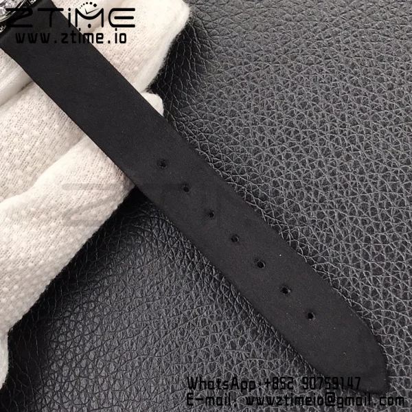 Breguet Reine de Naples 8928BB SS ZF 1:1 Best Edition White Roman Dial Diamonds Bezel on Black Leather Strap A537 V2 - Super Clone Watch | 1:1 Best Version