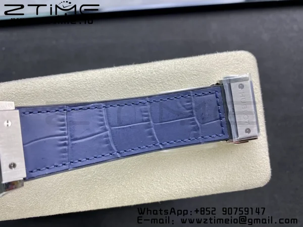HUBLOT Classic Fusion 42mm 542.NX.7170.LR Titanium WWF 1:1 Best Edition Blue Dial on Blue Gummy Strap A2892 - Super Clone Watch | 1:1 Best Version