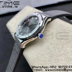 HUBLOT Classic Fusion 45mm 542.NX.7071.LR Titanium WWF 1:1 Best Edition Gray Dial on Gray Gummy Strap A2892 - Super Clone Watch | 1:1 Best Version