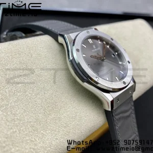 HUBLOT Classic Fusion 45mm 542.NX.7071.LR Titanium WWF 1:1 Best Edition Gray Dial on Gray Gummy Strap A2892 - Super Clone Watch | 1:1 Best Version