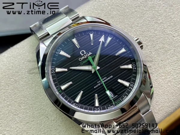 OMEGA Aqua Terra 150M Master Chronometers VSF 1:1 Best Edition Black Dial Green Hand on SS Bracelet A8900 Super Clone - Super Clone Watch | 1:1 Best Version