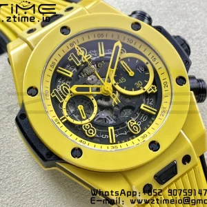 Hublot Big Bang Unico 441.ES.5119.RX Ceramic BBF 1:1 Best Edition Skeleton Dial on Yellow Rubber Strap A1280 - Super Clone Watch | 1:1 Best Version
