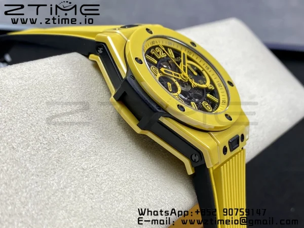 Hublot Big Bang Unico 441.ES.5119.RX Ceramic BBF 1:1 Best Edition Skeleton Dial on Yellow Rubber Strap A1280 - Super Clone Watch | 1:1 Best Version