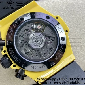 Hublot Big Bang Unico 441.ES.5119.RX Ceramic BBF 1:1 Best Edition Skeleton Dial on Yellow Rubber Strap A1280 - Super Clone Watch | 1:1 Best Version