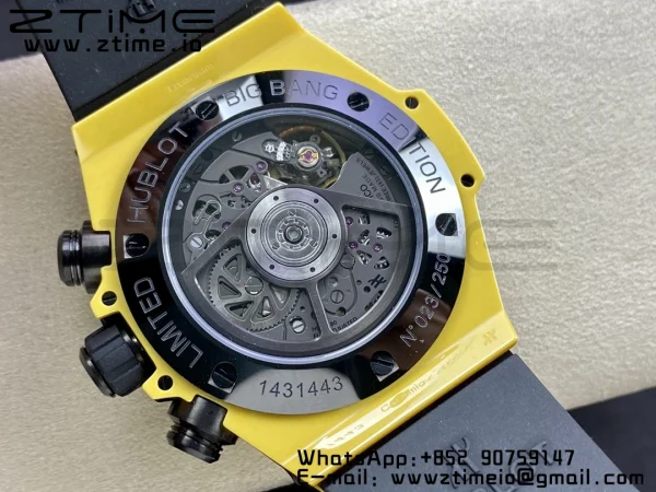 Hublot Big Bang Unico 441.ES.5119.RX Ceramic BBF 1:1 Best Edition Skeleton Dial on Yellow Rubber Strap A1280 - Super Clone Watch | 1:1 Best Version