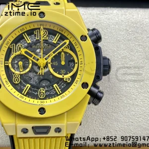 Hublot Big Bang Unico 441.ES.5119.RX Ceramic BBF 1:1 Best Edition Skeleton Dial on Yellow Rubber Strap A1280 - Super Clone Watch | 1:1 Best Version