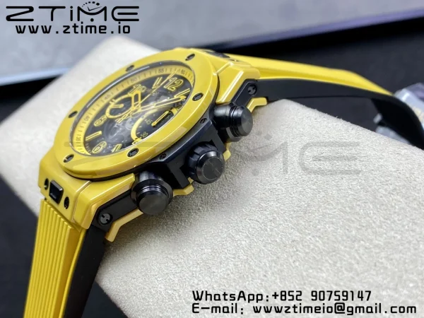 Hublot Big Bang Unico 441.ES.5119.RX Ceramic BBF 1:1 Best Edition Skeleton Dial on Yellow Rubber Strap A1280 - Super Clone Watch | 1:1 Best Version