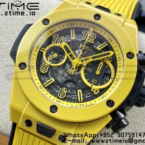 Hublot Big Bang Unico 441.ES.5119.RX Ceramic BBF 1:1 Best Edition Skeleton Dial on Yellow Rubber Strap A1280 - Super Clone Watch | 1:1 Best Version