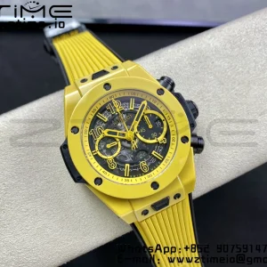 Hublot Big Bang Unico 441.ES.5119.RX Ceramic BBF 1:1 Best Edition Skeleton Dial on Yellow Rubber Strap A1280 - Super Clone Watch | 1:1 Best Version