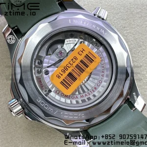 OMEGA Seamaster Diver 300M VSF 1:1 Best Edition Πράσινο κεραμικό πράσινο καντράν σε μπλε λουράκι από καουτσούκ A8800 V2 - Super Clone Watch | 1:1 Best Version