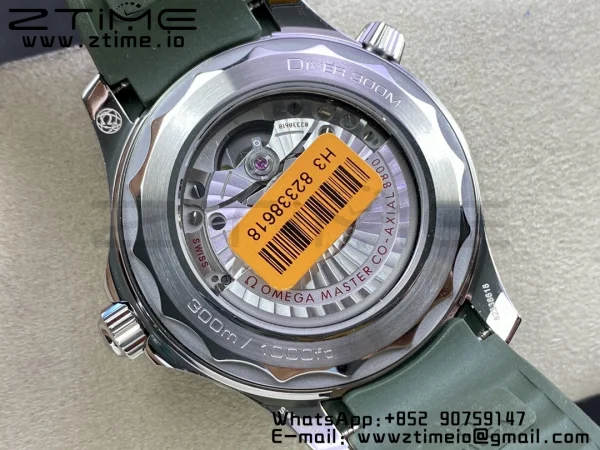 OMEGA Seamaster Diver 300M VSF 1:1 Best Edition Πράσινο κεραμικό πράσινο καντράν σε μπλε λουράκι από καουτσούκ A8800 V2 - Super Clone Watch | 1:1 Best Version