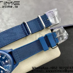 IWC Mark XVIII IW328101 Blue Ceramic M+F 1:1 Best Edition Blue Dial on Blue Nylon Strap A35111 - Super Clone Watch | 1:1 Best Version