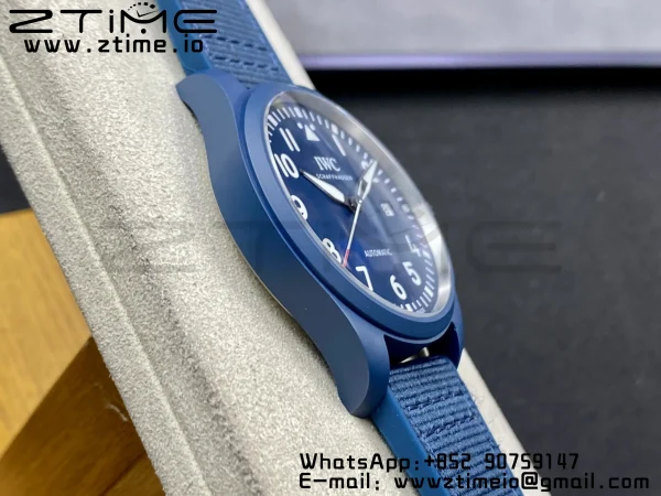 IWC Mark XVIII IW328101 Blue Ceramic M+F 1:1 Best Edition Blue Dial on Blue Nylon Strap A35111 - Super Clone Watch | 1:1 Best Version