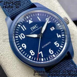 IWC Mark XVIII IW328101 Blue Ceramic M+F 1:1 Best Edition Blue Dial on Blue Nylon Strap A35111 - Super Clone Watch | 1:1 Best Version