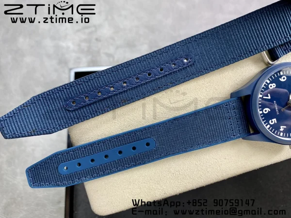 IWC Mark XVIII IW328101 Blue Ceramic M+F 1:1 Best Edition Blue Dial on Blue Nylon Strap A35111 - Super Clone Watch | 1:1 Best Version