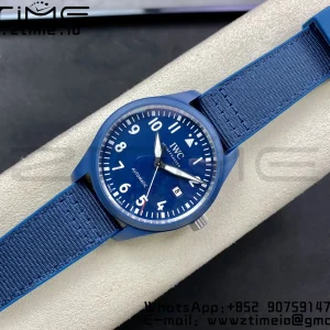 IWC Mark XVIII IW328101 Blue Ceramic M+F 1:1 Best Edition Blue Dial on Blue Nylon Strap A35111 - Super Clone Watch | 1:1 Best Version