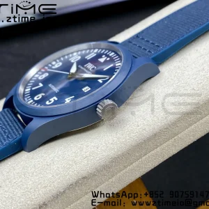 IWC Mark XVIII IW328101 Blue Ceramic M+F 1:1 Best Edition Blue Dial on Blue Nylon Strap A35111 - Super Clone Watch | 1:1 Best Version