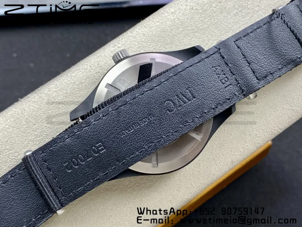 IWC Mark XVIII IW326906 Black Ceramic M+F 1:1 Best Edition Black Dial on Black ue Nylon Strap A35111 - Super Clone Watch | 1:1 Best Version