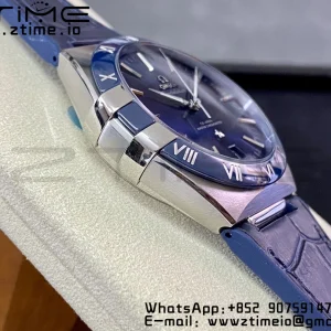 OMEGA Constellation Blue Ceramic SS VSF 1:1 Best Edition Blue Dial on Blue Gummy Strap A8900 Super Clone - Super Clone Watch | 1:1 Best Version