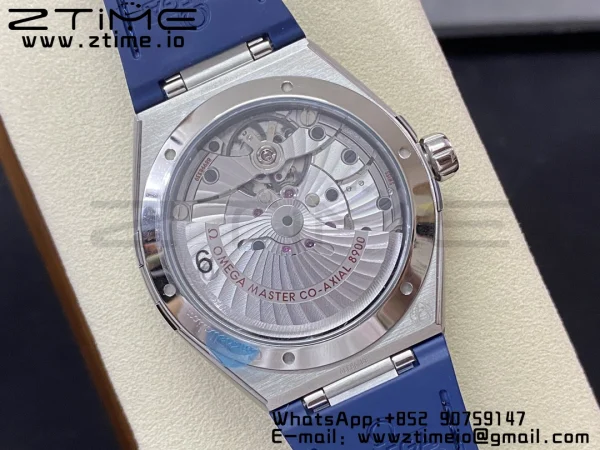 OMEGA Constellation Blue Ceramic SS VSF 1:1 Best Edition Blue Dial on Blue Gummy Strap A8900 Super Clone - Super Clone Watch | 1:1 Best Version