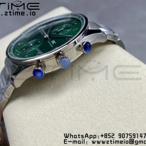 Portuguese Chrono IW371615 ZF 1:1 Best Edition Green Dial on SS Bracelet A69355 - Super Clone Watch | 1:1 Best Version