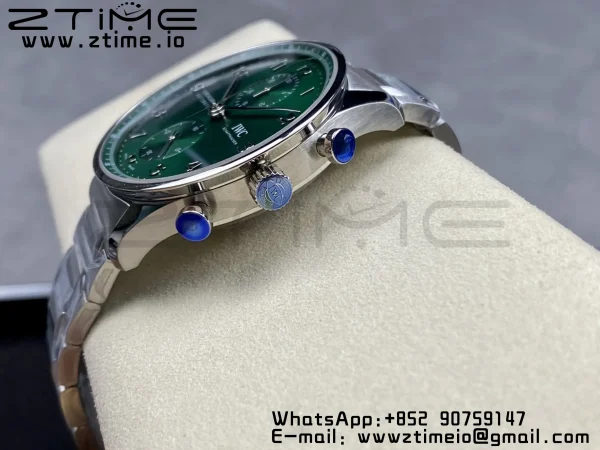 Portuguese Chrono IW371615 ZF 1:1 Best Edition Green Dial on SS Bracelet A69355 - Super Clone Watch | 1:1 Best Version