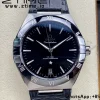 OMEGA Constellation Blue Ceramic SS VSF 1:1 Best Edition Black Dial on Black Gummy Strap A8900 Super Clone - Super Clone Watch | 1:1 Best Version