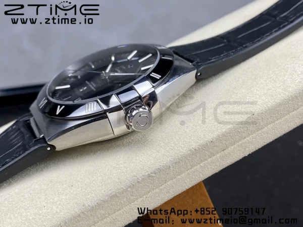 OMEGA Constellation Blue Ceramic SS VSF 1:1 Best Edition Black Dial on Black Gummy Strap A8900 Super Clone - Super Clone Watch | 1:1 Best Version