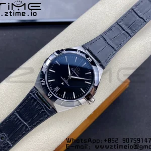 OMEGA Constellation Blue Ceramic SS VSF 1:1 Best Edition Black Dial on Black Gummy Strap A8900 Super Clone - Super Clone Watch | 1:1 Best Version
