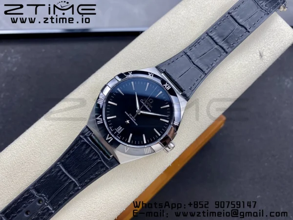 OMEGA Constellation Blue Ceramic SS VSF 1:1 Best Edition Black Dial on Black Gummy Strap A8900 Super Clone - Super Clone Watch | 1:1 Best Version