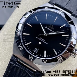 OMEGA Constellation Blue Ceramic SS VSF 1:1 Best Edition Black Dial on Black Gummy Strap A8900 Super Clone - Super Clone Watch | 1:1 Best Version