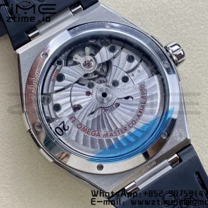 OMEGA Constellation Blue Ceramic SS VSF 1:1 Best Edition Black Dial on Black Gummy Strap A8900 Super Clone - Super Clone Watch | 1:1 Best Version
