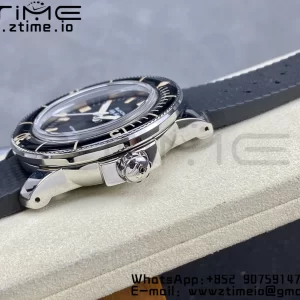Blancpain Fifty Fathoms 5008B Barakuda SS 1:1 GSF Best Edition Black Dial on Black Rubber Strap A1151 - Super Clone Watch | 1:1 Best Version