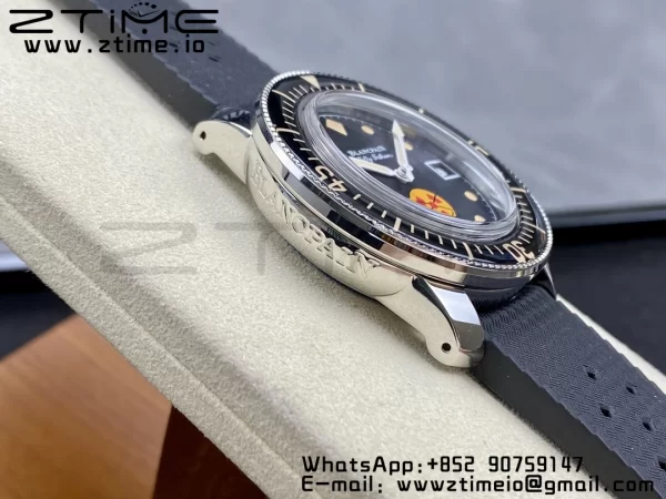Blancpain Fifty Fathoms 5008D No Rad SS 1:1 GSF Best Edition Black Dial on Black Rubber Strap A1151 - Super Clone Watch | 1:1 Best Version