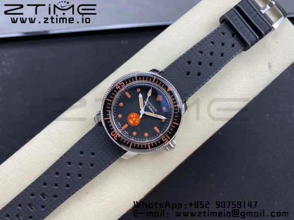 Blancpain Fifty Fathoms 5008E No Rad Only Watch SS 1:1 GSF Best Edition Black Dial on Black Rubber Strap A1151 - Super Clone Watch | 1:1 Best Version