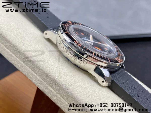 Blancpain Fifty Fathoms 5008E No Rad Only Watch SS 1:1 GSF Best Edition Black Dial on Black Rubber Strap A1151 - Super Clone Watch | 1:1 Best Version